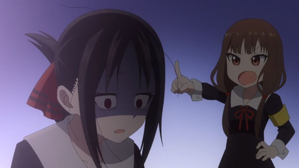 絶望するかぐやと説教するミコ