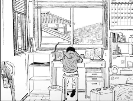 ルックバックの台詞無しコマ