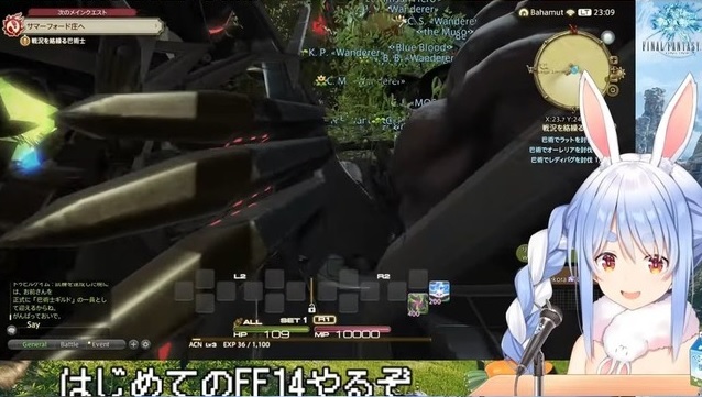 ff14で付きまとわれるぺこら