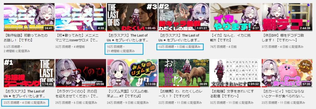 サロメ嬢のラストオブアスの再生数